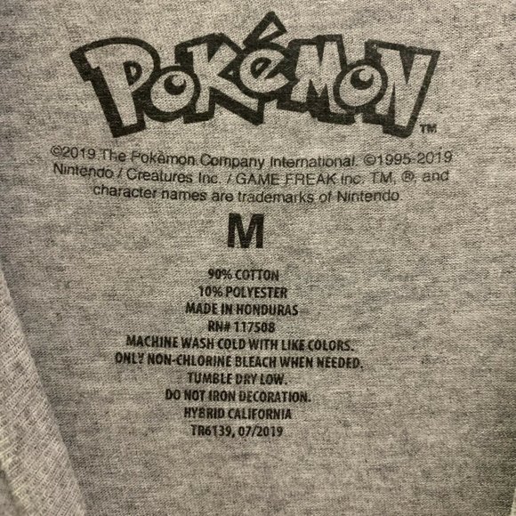 Nintendo Pokemon Kids Gray Pikachu Pumpkin Graphic T-Shirt Tee - Picture 3 of 3